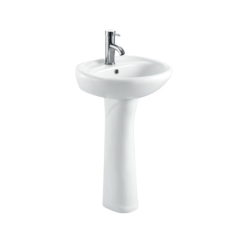 495mm 1 Tap Hole Basin With Full Pedestal
