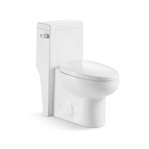 26.8" x 13.8" Siphonic One Piece Toilet in White