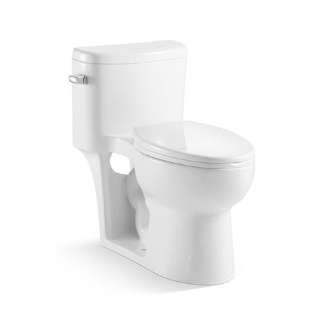 28.3" x 17.3" Siphonic One Piece Toilet in White