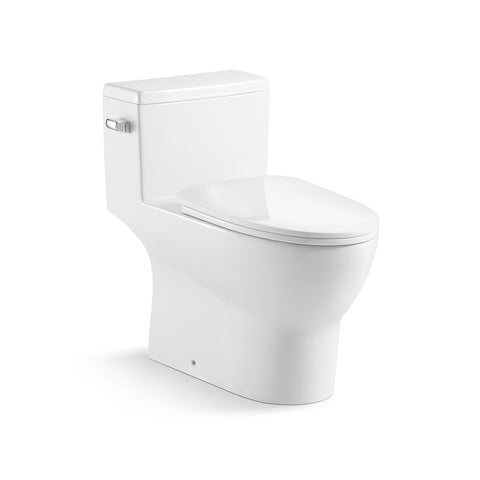 28.3" x 16.5" Excess Eddy One Piece Toilet in White