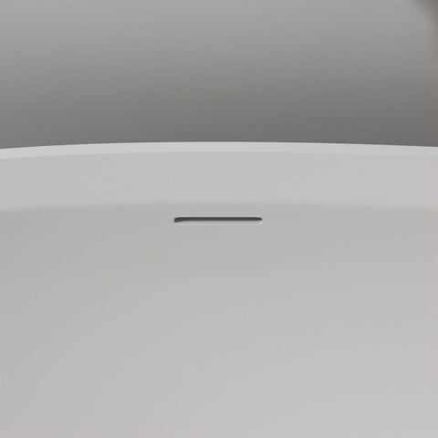 Arba 71" x 35" Freestanding Solid Surface Bathtub in Black Outside and White Inside