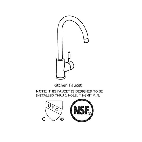 Stainless Steel Single Handle Kitchen Faucet