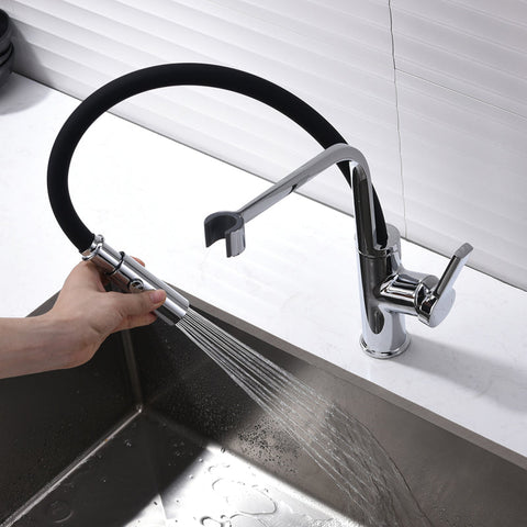 Single Handle Kitchen Faucet with Pull-Down
