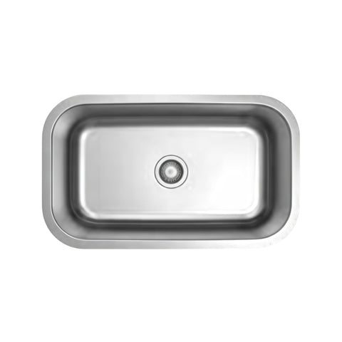 Undermount Brushed Stainless Steel Single Bowl Kitchen Sink APX-1029