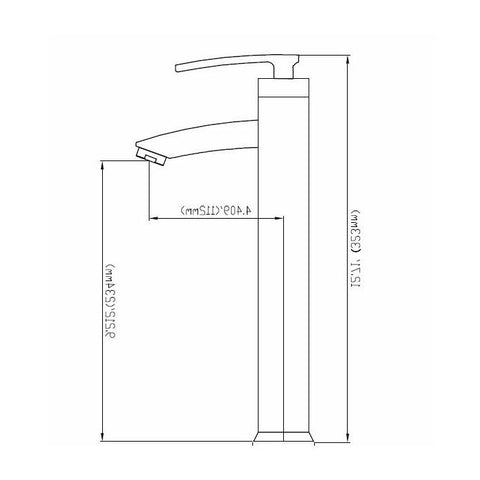 Single Handle High-Rise Lavatory Faucet