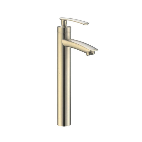 Brushed Nickel High-Raised Single-Handle Bathroom Lavatory Faucet