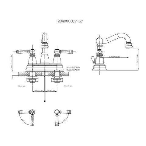 Centerset 2-handle Bathroom Faucet