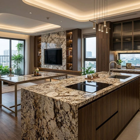 African Bordeaux Granite Countertop