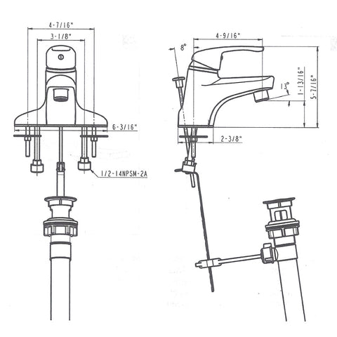 Single Handle Centerset Lavatory Faucet