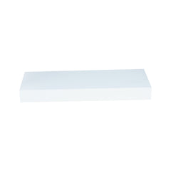 Euro White Rectangular Floating Shelf Decorative Shelf