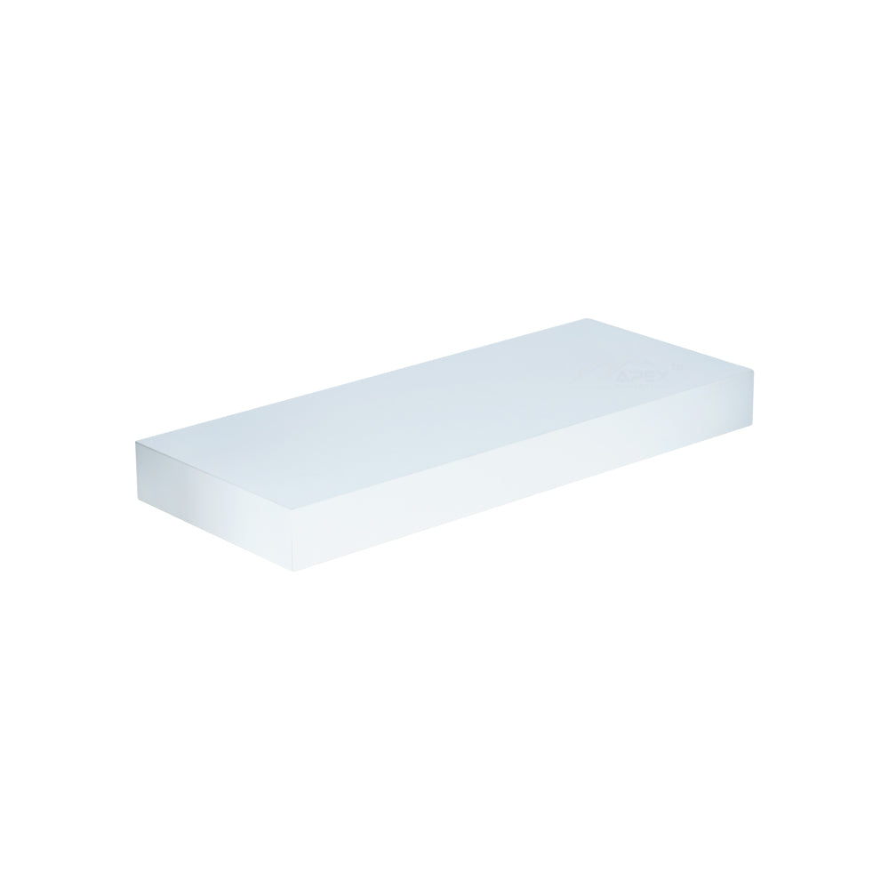 Euro White Rectangular Floating Shelf Decorative Shelf - Apex Granite ...