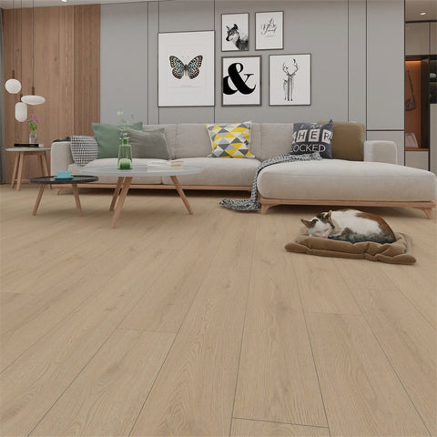 AL1201 DARVIN OAK 12MM WATER RESISTANT CARB HDF AC4 LAMINATE FLOOR (59.45"X9.25")