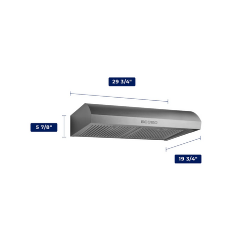 Hauslane Chef 30-in Convertible Stainless Steel Undercabinet Range Hood