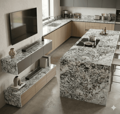 Bianco Oscuro Granite Countertop
