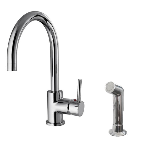 Brushed Nickel Single Handle Kitchen Faucet with Side Sprayer