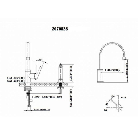 Brushed Nickel Single Handle Kitchen Faucet with Side Sprayer
