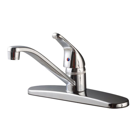 Brushed Nickel Single Handle Mid-arc Kitchen Faucet