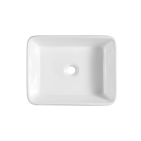 Modern Ceramic Square Vessel Bathroom Sink
