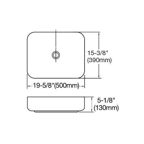 Rectangular Sinks Sizes White Ceramic Rectangular Vessel Bathroom Sink - Apex Stone & Cabinet ...