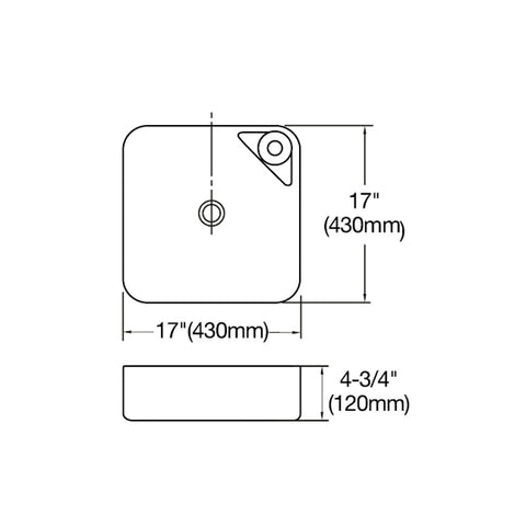 White Ceramic Square Vessel Bathroom Sink