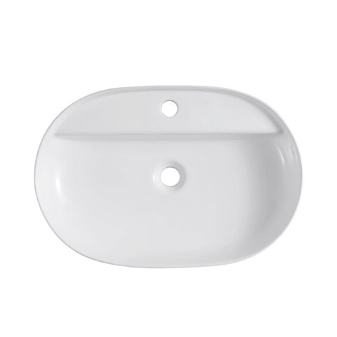 Ceramic Oval Vessel Bathroom Sink