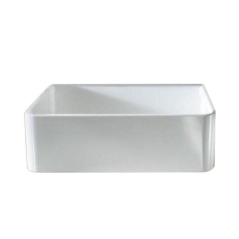 Undermount Farmhouse Apron Front 29.88-in x 19.75-in Crisp White Fireclay Single Bowl Kitchen Sink