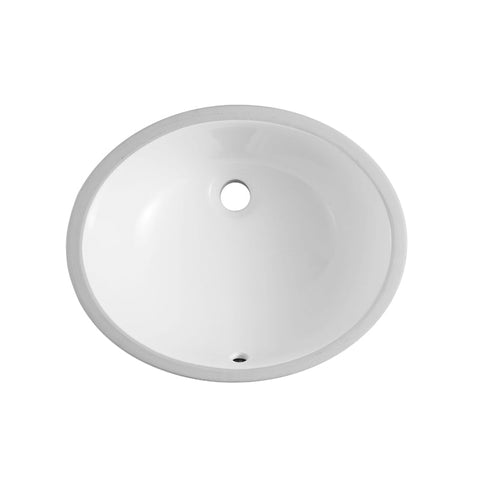Ceramic Oval Undermount Bathroom Sink