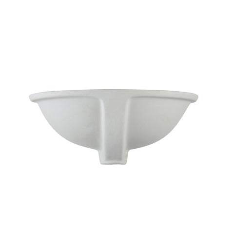 White Oval Undermount Bathroom Sink