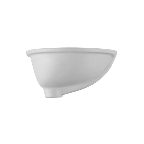 White Oval Undermount Bathroom Sink