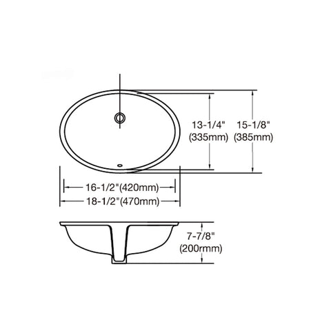 White Oval Undermount Bathroom Sink