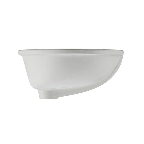 White Oval Undermount Bathroom Sink