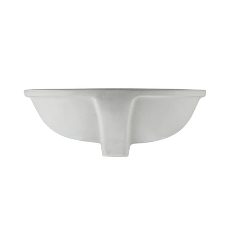 White Oval Undermount Bathroom Sink