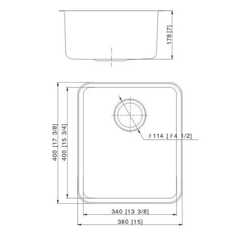 Undermount Brushed Stainless Steel Single Bowl Kitchen Sink