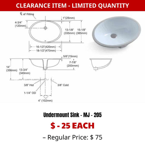MJ-205 Undermount Sink