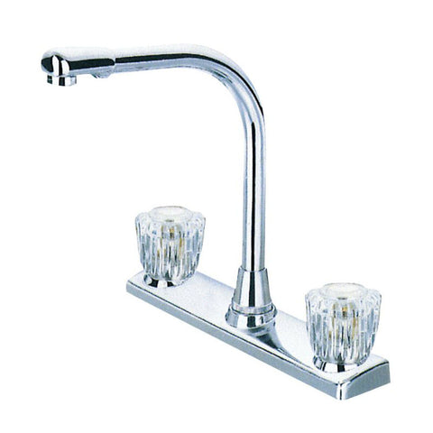 Chrome Double Handle High-arc Kitchen Faucet