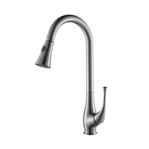 Chrome Single Handle Pull-Down Kitchen Faucet