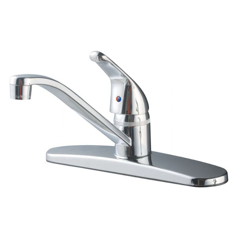 Faucet Without Key Chrome Single Handle Mid-arc Kitchen Faucet without Sprayer Head - Apex ...