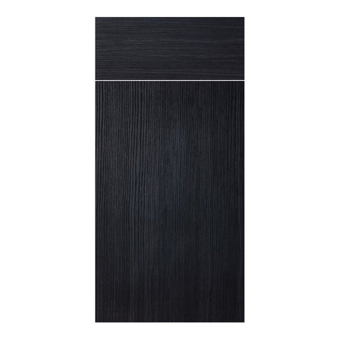 Dark Wood &  Matte White Frameless Euro-Style Kitchen