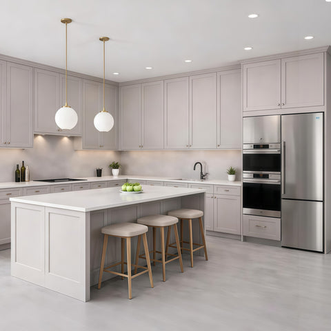 Dune Gray Shaker Modern-Style Kitchen Cabinets