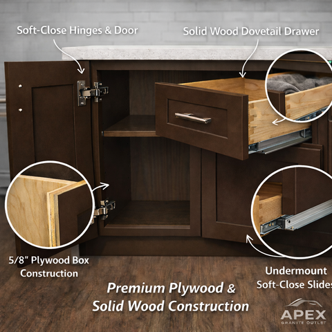 Espresso Shaker Kitchen Cabinets