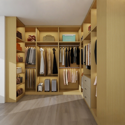 Golden Loft Walk-In Wardrobe