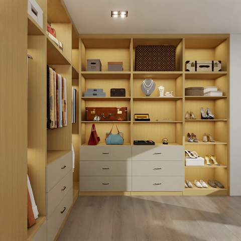 Golden Loft Walk-In Wardrobe