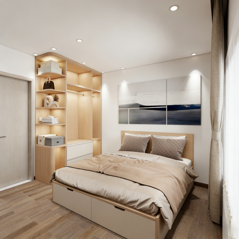 Haven Oak Open Wardrobe