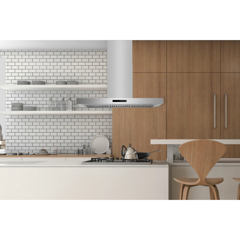 Hauslane 30 in. Convertible Island Range Hood with Dual Controls, LED, Baffle Filter in Stainless Steel