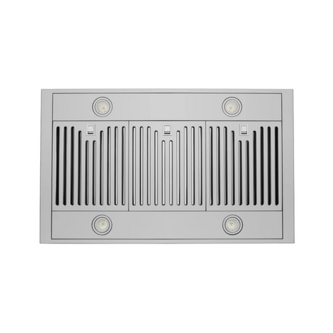 Hauslane 30 in. Convertible Island Range Hood with Dual Controls, LED, Baffle Filter in Stainless Steel