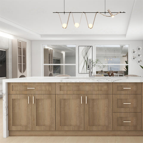 Wood Brown Shaker 10 x 10 Kitchen Combo