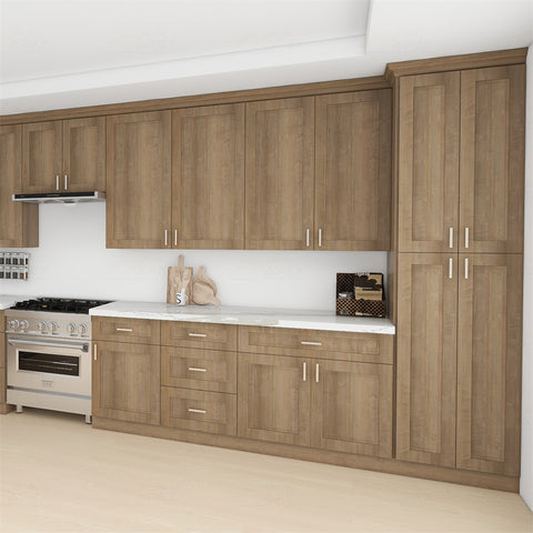 Wood Brown Shaker 10 x 10 Kitchen Combo