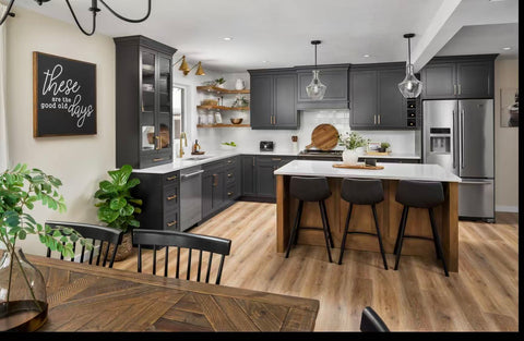 Black Shaker Kitchen Cabinets