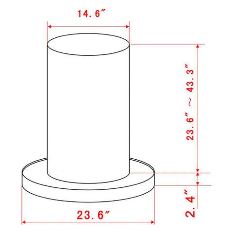 24-In Island Mount Range Hood Round Style