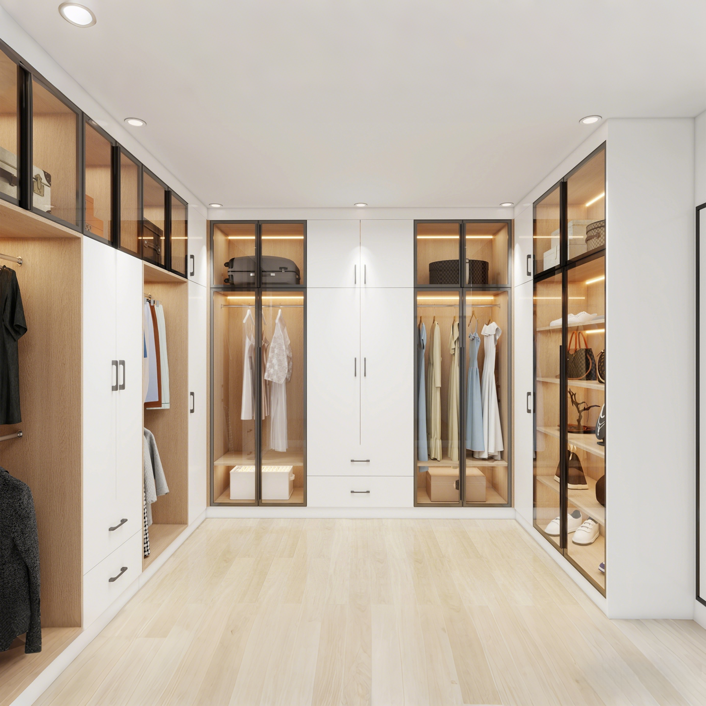 Finished Apex Home Outlet custom walk-in closet